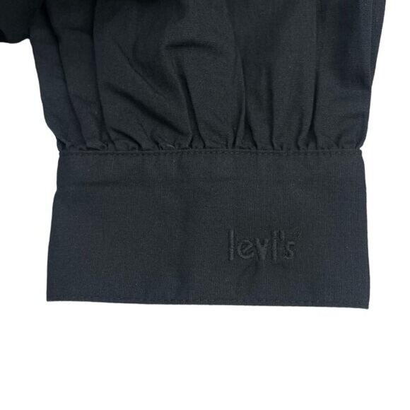NWT LEVI'S Devin Cotton Slim Black Blouse Womens Size Small - Picture 9 of 9